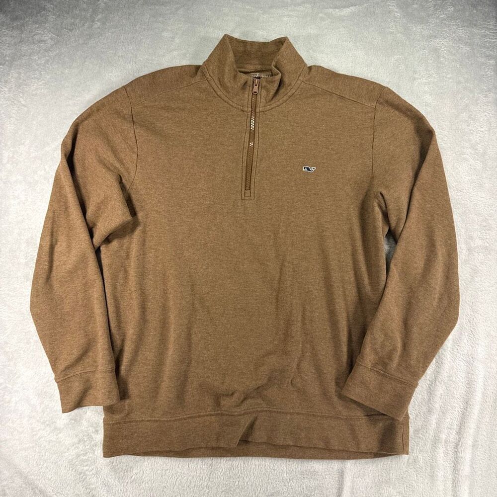 Vineyard Vines Saltwater 1/4 Zip Officer Khaki Size Large E